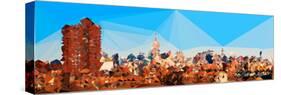 Low Poly New York Art - NYC Skyline-Philippe Hugonnard-Stretched Canvas