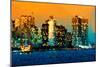 Low Poly New York Art - NYC Sunlight-Philippe Hugonnard-Mounted Premium Giclee Print