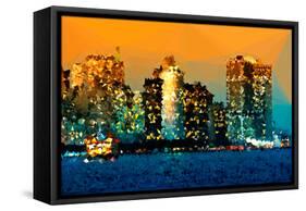 Low Poly New York Art - NYC Sunlight-Philippe Hugonnard-Framed Stretched Canvas