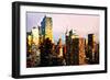 Low Poly New York Art - NYC Sunset-Philippe Hugonnard-Framed Art Print