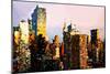 Low Poly New York Art - NYC Sunset-Philippe Hugonnard-Mounted Art Print