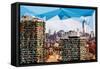 Low Poly New York Art - One World Trade Center II-Philippe Hugonnard-Framed Stretched Canvas