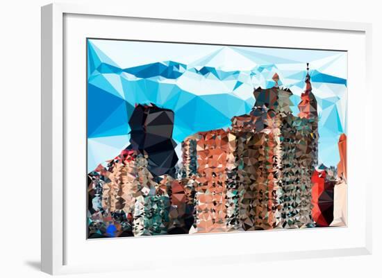 Low Poly New York Art - One World Trade Center III-Philippe Hugonnard-Framed Art Print