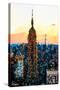 Low Poly New York Art - One World Trade Center Sunset-Philippe Hugonnard-Stretched Canvas