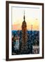 Low Poly New York Art - One World Trade Center Sunset-Philippe Hugonnard-Framed Art Print