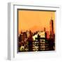 Low Poly New York Art - Orange Skyscrapers-Philippe Hugonnard-Framed Art Print