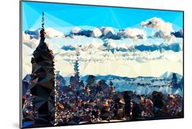 Low Poly New York Art - Overlooking Central Park-Philippe Hugonnard-Mounted Art Print