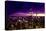 Low Poly New York Art - Purple Skyline at Night-Philippe Hugonnard-Stretched Canvas