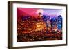 Low Poly New York Art - Rasberry Night-Philippe Hugonnard-Framed Art Print