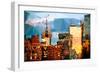 Low Poly New York Art - Reflection of the Sunset II-Philippe Hugonnard-Framed Art Print