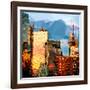 Low Poly New York Art - Reflection of the Sunset III-Philippe Hugonnard-Framed Art Print