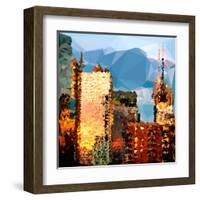 Low Poly New York Art - Reflection of the Sunset III-Philippe Hugonnard-Framed Art Print