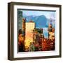 Low Poly New York Art - Reflection of the Sunset III-Philippe Hugonnard-Framed Art Print