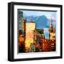 Low Poly New York Art - Reflection of the Sunset III-Philippe Hugonnard-Framed Art Print