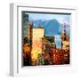 Low Poly New York Art - Reflection of the Sunset III-Philippe Hugonnard-Framed Art Print