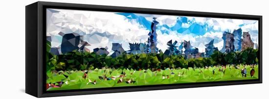 Low Poly New York Art - Reflection of the Sunset-Philippe Hugonnard-Framed Stretched Canvas