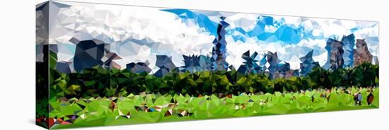 Low Poly New York Art - Reflection of the Sunset-Philippe Hugonnard-Stretched Canvas