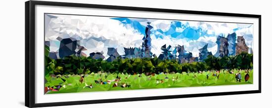 Low Poly New York Art - Reflection of the Sunset-Philippe Hugonnard-Framed Premium Giclee Print