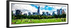 Low Poly New York Art - Reflection of the Sunset-Philippe Hugonnard-Framed Premium Giclee Print