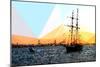 Low Poly New York Art - Sailing Yatch at Sunset-Philippe Hugonnard-Mounted Art Print