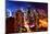 Low Poly New York Art - Skyline at Night-Philippe Hugonnard-Mounted Art Print