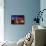 Low Poly New York Art - Skyline at Night-Philippe Hugonnard-Framed Stretched Canvas displayed on a wall