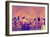 Low Poly New York Art - Skyline at Sunset-Philippe Hugonnard-Framed Art Print