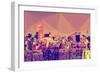 Low Poly New York Art - Skyline at Sunset-Philippe Hugonnard-Framed Art Print