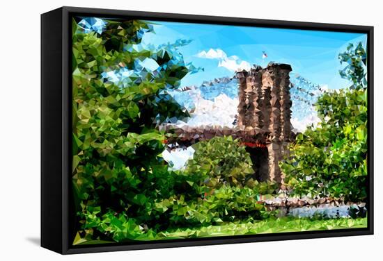 Low Poly New York Art - Skyline NYC-Philippe Hugonnard-Framed Stretched Canvas