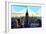 Low Poly New York Art - Skyline Sunset-Philippe Hugonnard-Framed Premium Giclee Print