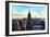 Low Poly New York Art - Skyline Sunset-Philippe Hugonnard-Framed Art Print