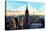 Low Poly New York Art - Skyline Sunset-Philippe Hugonnard-Stretched Canvas