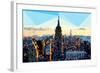 Low Poly New York Art - Skyline Sunset-Philippe Hugonnard-Framed Art Print