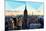 Low Poly New York Art - Skyline Sunset-Philippe Hugonnard-Mounted Art Print