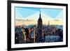 Low Poly New York Art - Skyline Sunset-Philippe Hugonnard-Framed Art Print