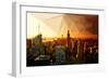 Low Poly New York Art - Skyline Sunset-Philippe Hugonnard-Framed Art Print