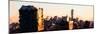 Low Poly New York Art - Skyline Sunset-Philippe Hugonnard-Mounted Premium Giclee Print