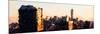 Low Poly New York Art - Skyline Sunset-Philippe Hugonnard-Mounted Premium Giclee Print