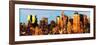 Low Poly New York Art - Skyscrapers at Sunset-Philippe Hugonnard-Framed Premium Giclee Print
