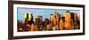 Low Poly New York Art - Skyscrapers at Sunset-Philippe Hugonnard-Framed Art Print
