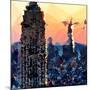 Low Poly New York Art - Skyscrapers Sunset II-Philippe Hugonnard-Mounted Art Print