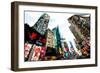 Low Poly New York Art - Skyscrapers Times Square-Philippe Hugonnard-Framed Art Print