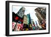 Low Poly New York Art - Skyscrapers Times Square-Philippe Hugonnard-Framed Art Print