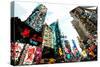 Low Poly New York Art - Skyscrapers Times Square-Philippe Hugonnard-Stretched Canvas