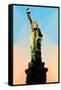 Low Poly New York Art - Statue of Liberty-Philippe Hugonnard-Framed Stretched Canvas