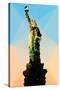 Low Poly New York Art - Statue of Liberty-Philippe Hugonnard-Stretched Canvas
