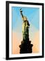 Low Poly New York Art - Statue of Liberty-Philippe Hugonnard-Framed Art Print