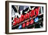 Low Poly New York Art - Subway Sign-Philippe Hugonnard-Framed Premium Giclee Print