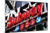 Low Poly New York Art - Subway Sign-Philippe Hugonnard-Mounted Art Print