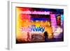 Low Poly New York Art - Subway Times Square-Philippe Hugonnard-Framed Art Print